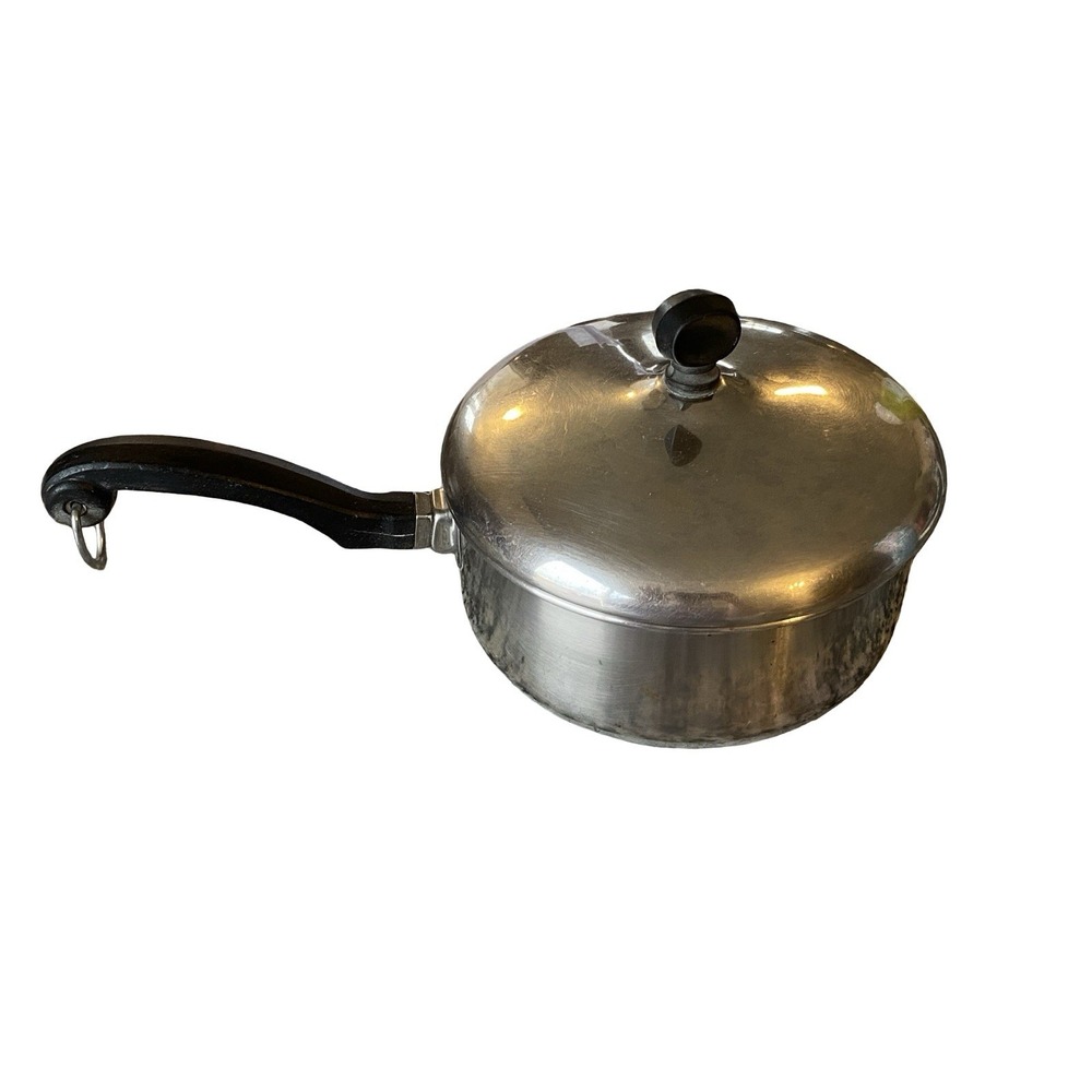 FARBERWARE 1 QT Saucepan & Lid Aluminum Clad Stainless Steel VTG NYC USA‎